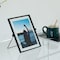 Fabulaxe Modern Metal Floating Tabletop Photo Picture Frame with Glass Cover and Easel Stand, Black 5 x 7 QI004066.BK.L - alternate 8